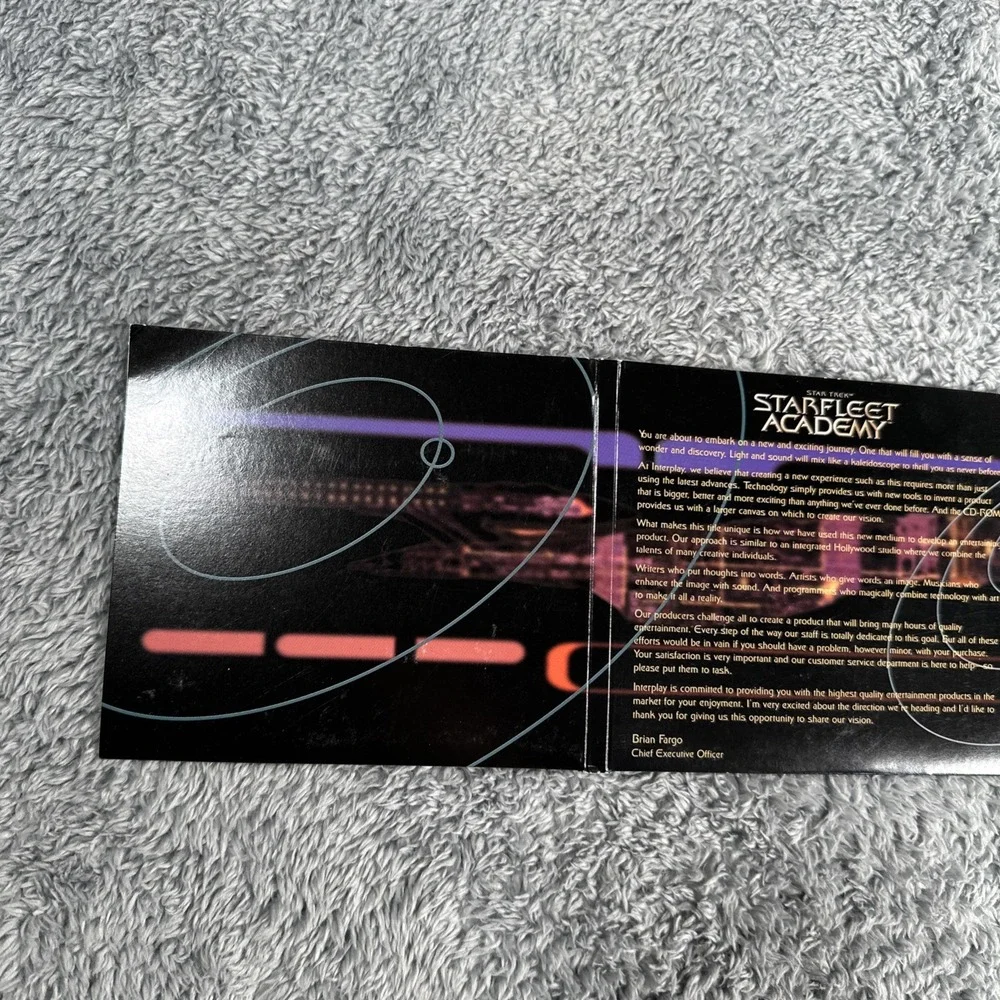 STAR TREK STARFLEET ACADEMY Interplay 1997 VTG PC Game CD-Rom 5 Discs W/ Sleeve